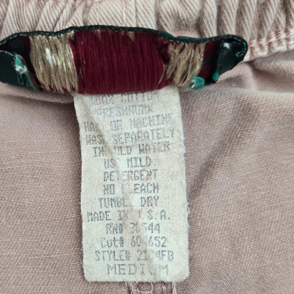 VTG‎ Orvis Pants Women Medium Pink Made in USA Elastic Waist Drawstring Tapered - Picture 4 of 10